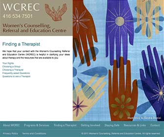 WCREC Website Finding a Therapist